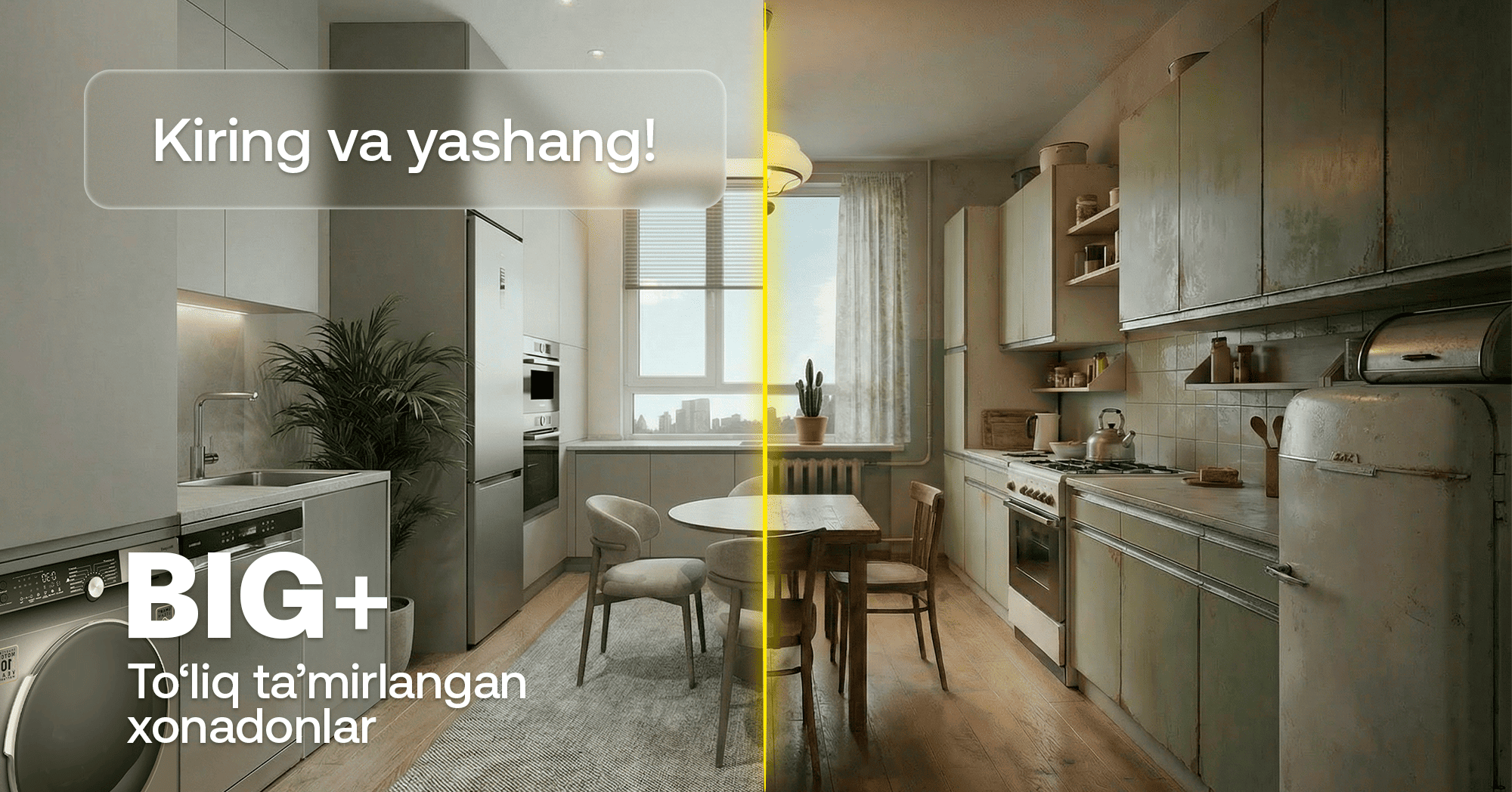 BIG+ — tayyor ta’mirlangan xonadonlar