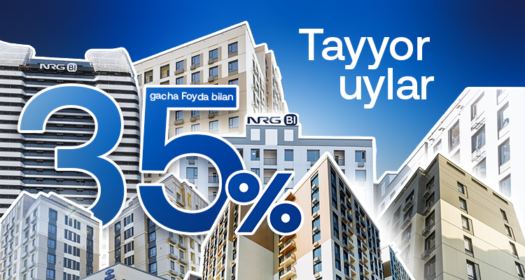 Tayyor uylar NRG-BI dan 35% foyda bilan