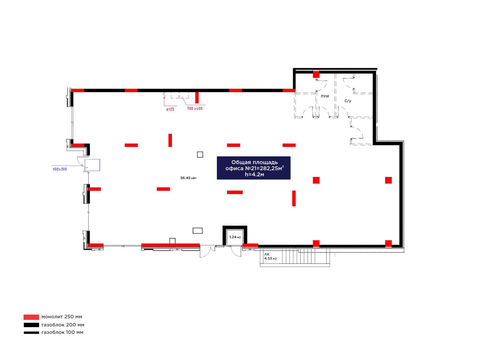 Планировка помещения 282 м² в ЖК «MOD Urban»